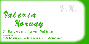 valeria morvay business card