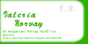 valeria morvay business card